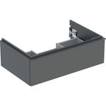 Mueble bajo Geberit iCon para lavabo, con un cajón: Ancho de lavabo=75cm, Cuerpo y frontal: lava/cubierto mate, Tirador: lava/con pintura polvo al horno mate